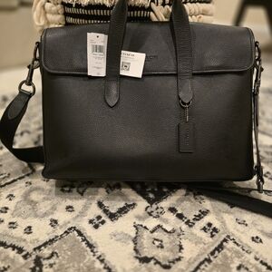 Coach Black Leather Men's Bag